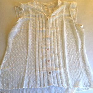 "Matilda Jane" Cream Ruffle Detail Top (L)